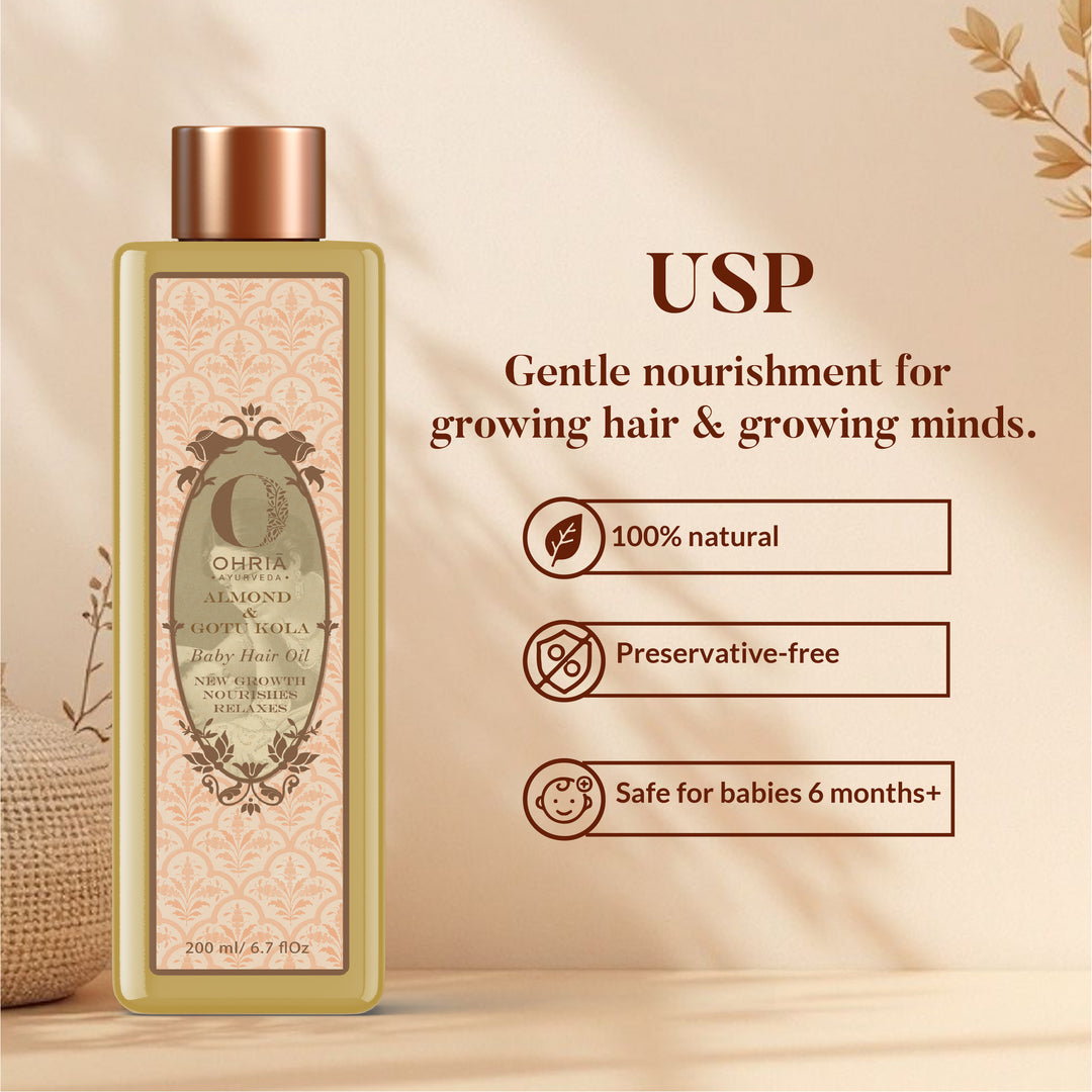 Almond & Gotu Kola Baby Hair Oil