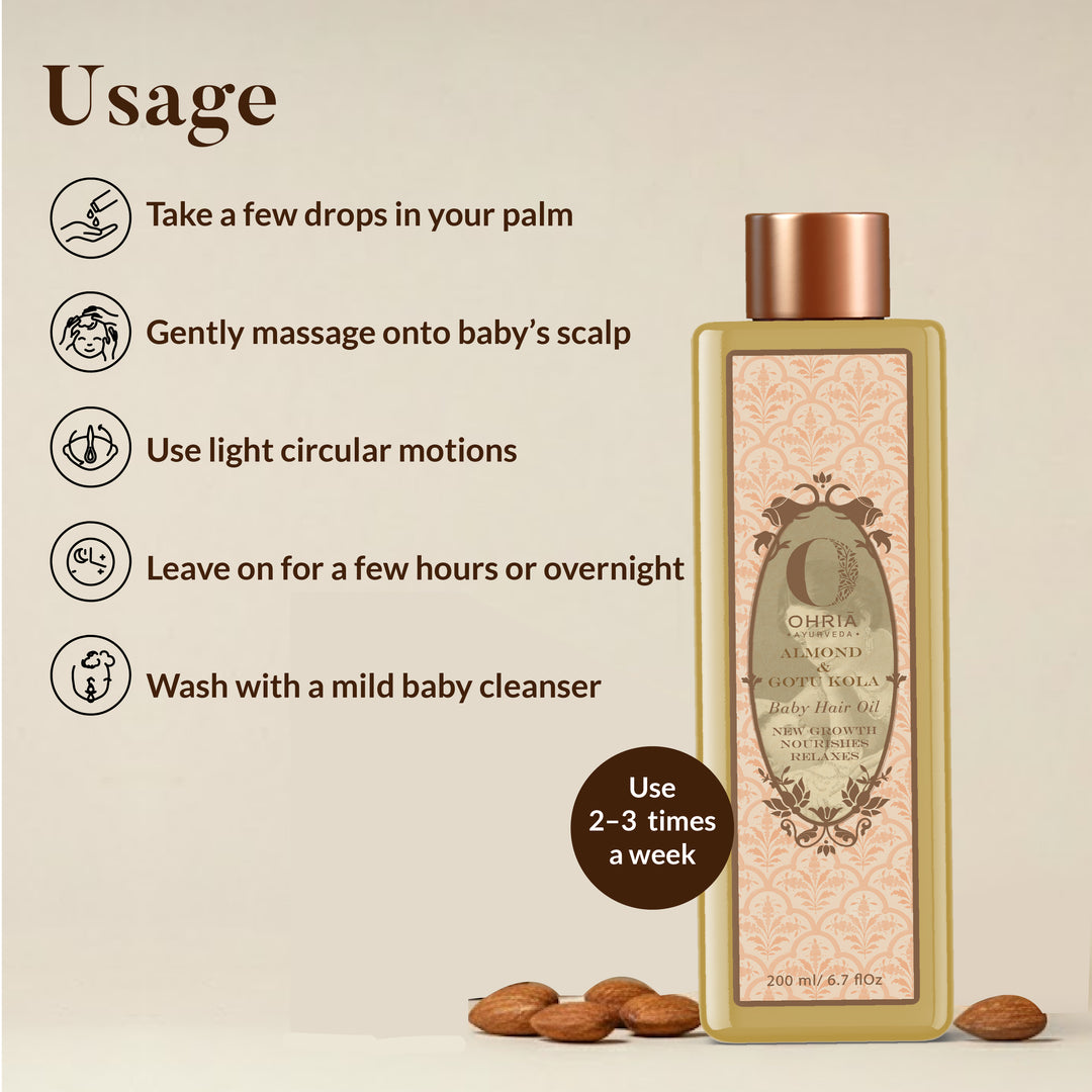 Almond & Gotu Kola Baby Hair Oil