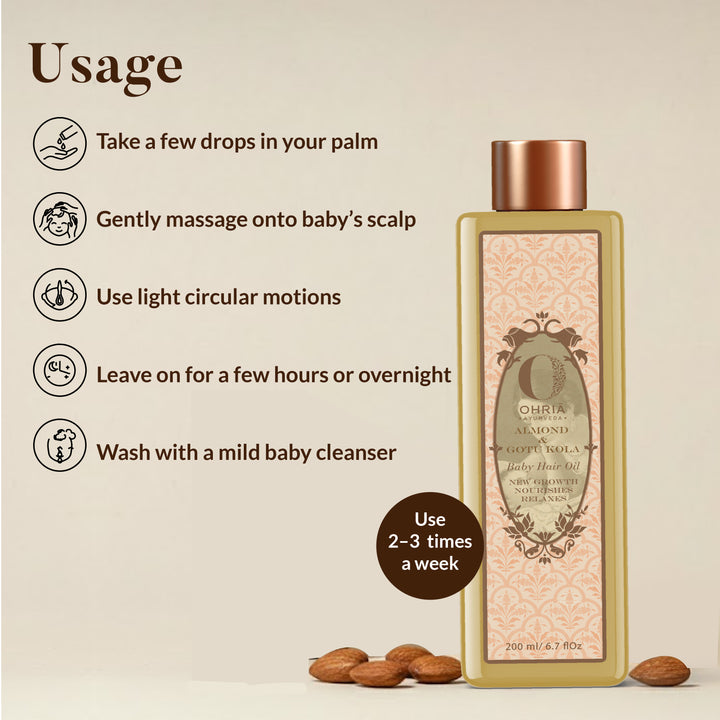 Almond & Gotu Kola Baby Hair Oil
