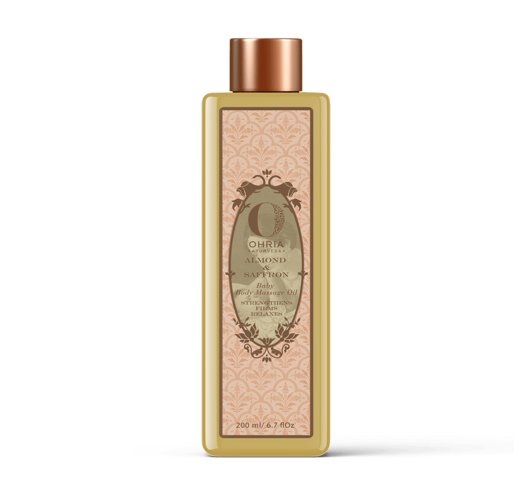 Almond & Saffron Baby Massage Oil - Ohria