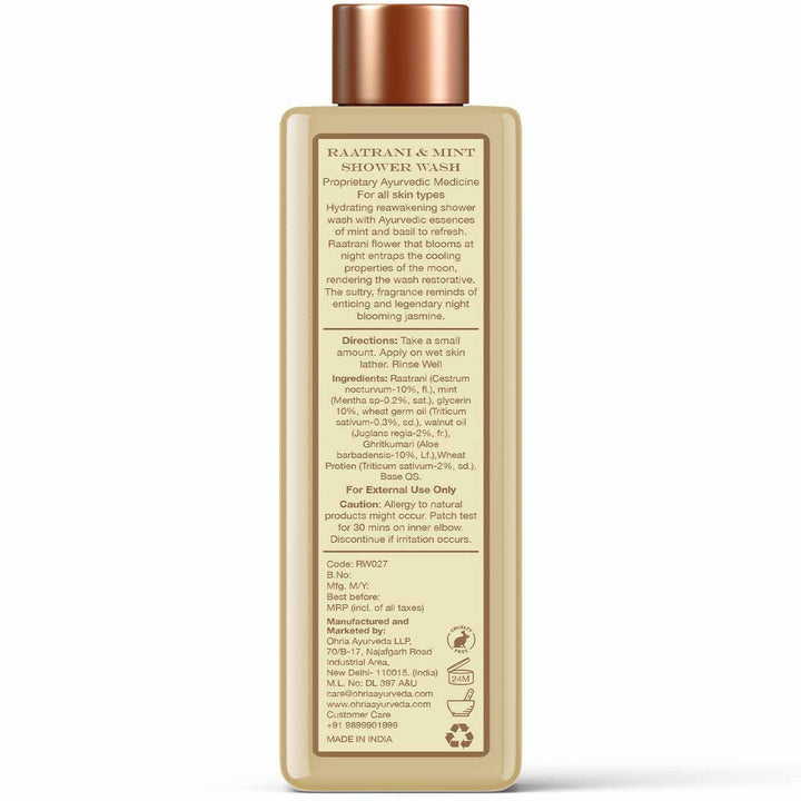 Raatrani & Mint Shower Wash OHRIA AYURVEDA