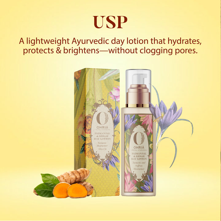 Turmeric & Saffron Moisturizing Lotion- Sun Protectant