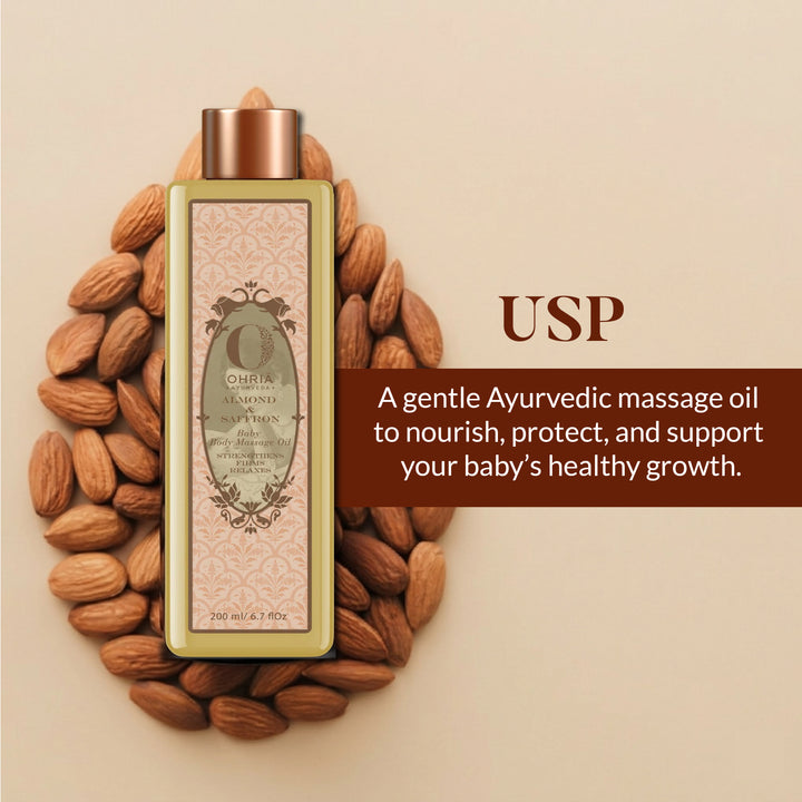 Almond & Saffron Baby Massage Oil