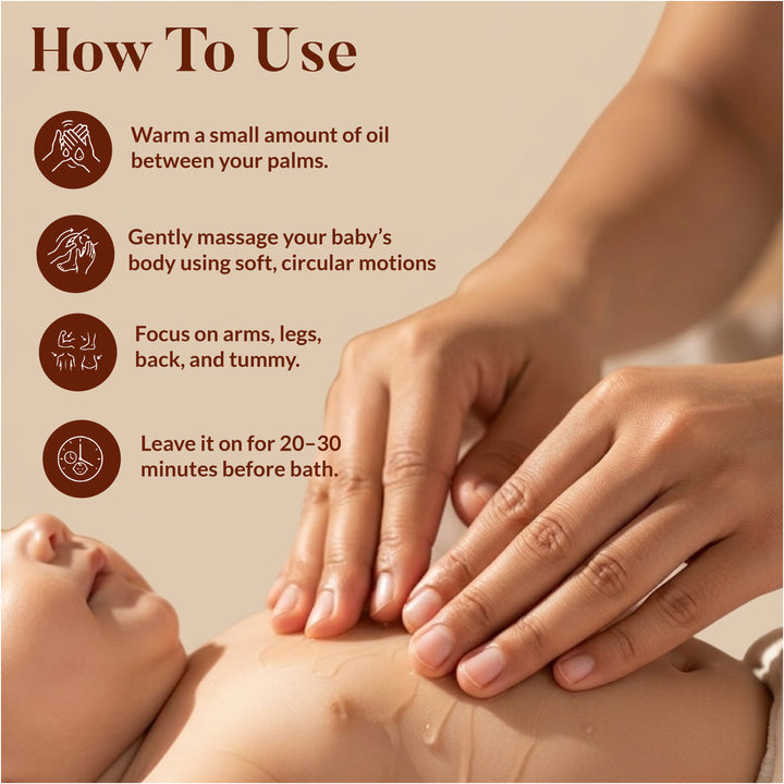 Almond & Saffron Baby Massage Oil