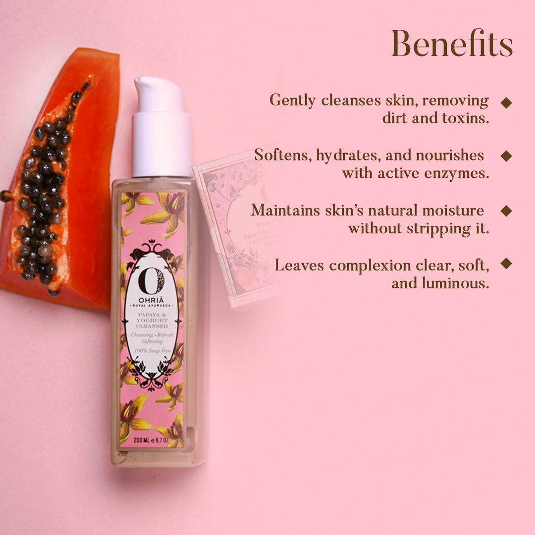 Papaya & Yoghurt Facial Cleanser- Gentle Exfoliation