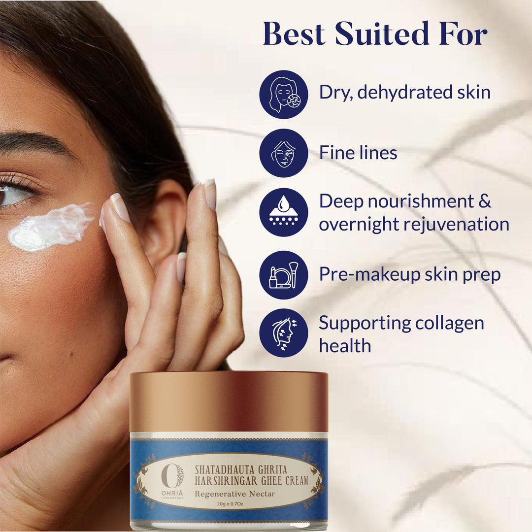 Shatadhauta Ghrita Harshringar Ghee Cream- Intense/Deep Nourishment