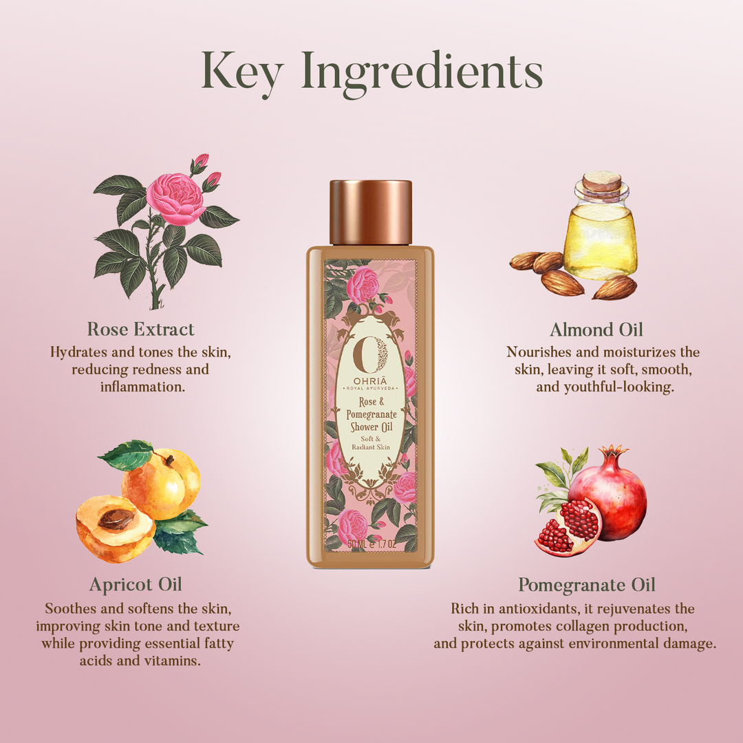 Rose & Pomegranate Shower Oil OHRIA AYURVEDA