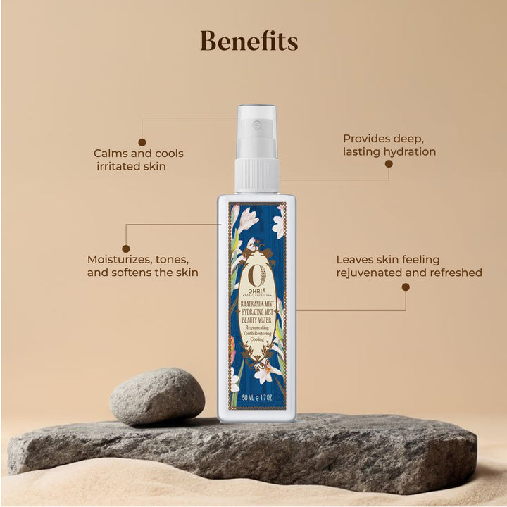 Raatrani & Mint Facial Mist Beauty Water OHRIA AYURVEDA
