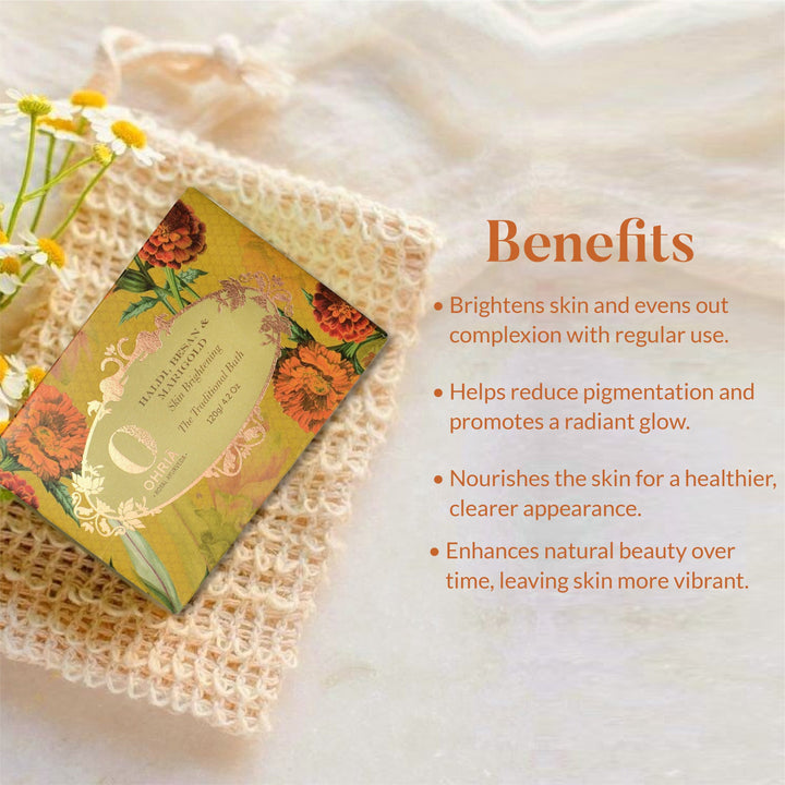 Haldi, Besan & Marigold Bathing Bar- Brightening and Rejuvenating OHRIA AYURVEDA
