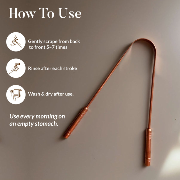 Pure Copper Tongue Cleaner- Detoxifying